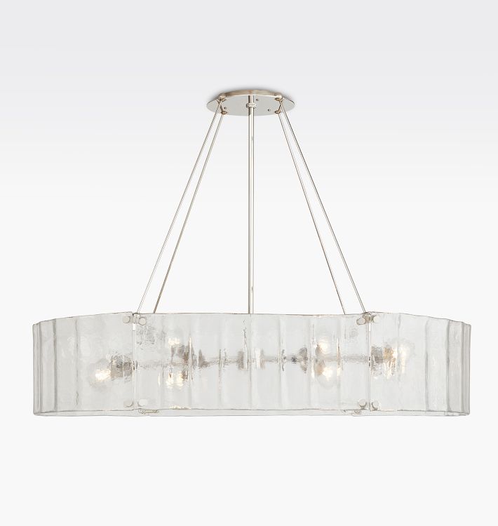 Willamette Glass Linear Chandelier 48''-Momo Lighting