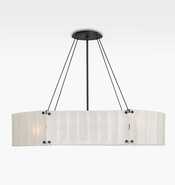 Willamette Glass Linear Chandelier 48''-Momo Lighting