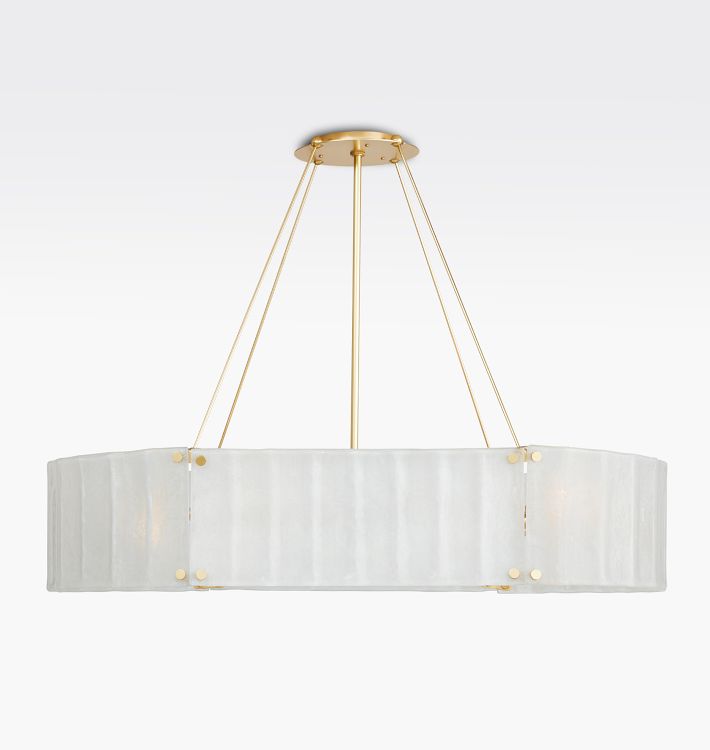 Willamette Glass Linear Chandelier 48''-Momo Lighting