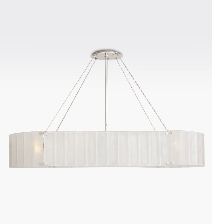 Willamette Glass Linear Chandelier 60''-Momo Lighting