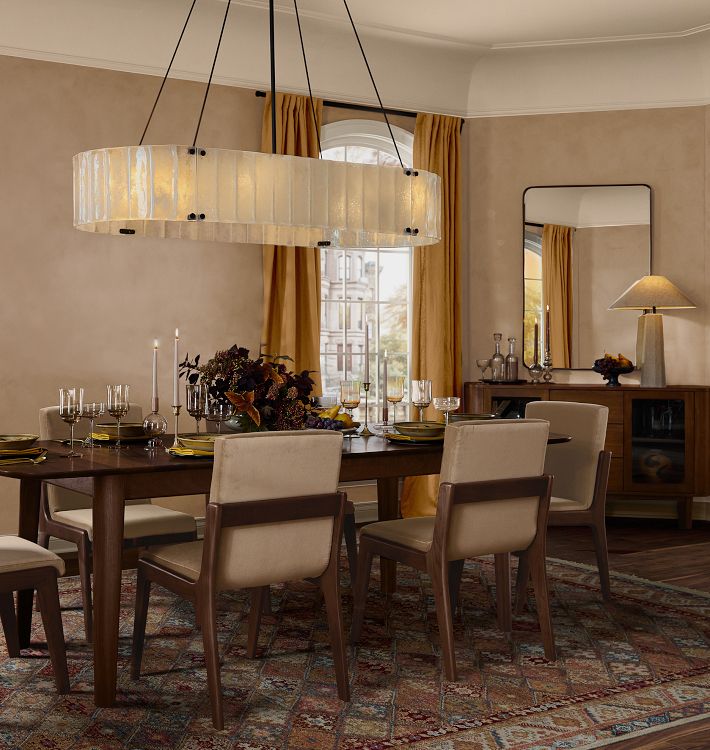 Willamette Glass Linear Chandelier 60''-Momo Lighting