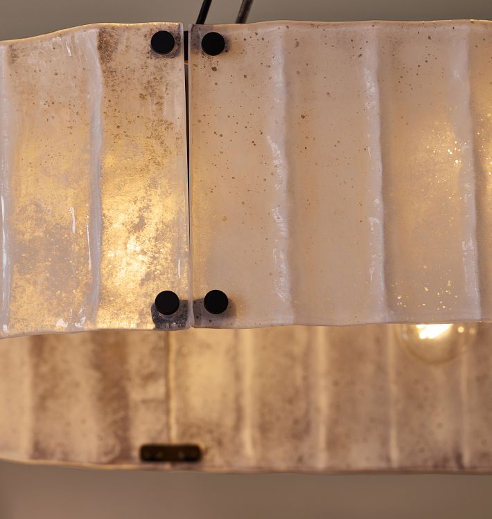 Willamette Glass Linear Chandelier 60''-Momo Lighting