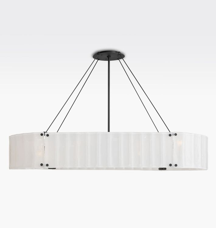 Willamette Glass Linear Chandelier 60''-Momo Lighting