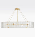 Willamette Glass Linear Chandelier 60''-Momo Lighting