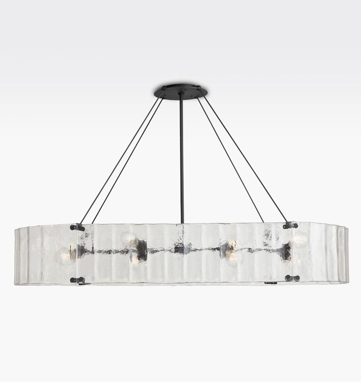 Willamette Glass Linear Chandelier 60''-Momo Lighting