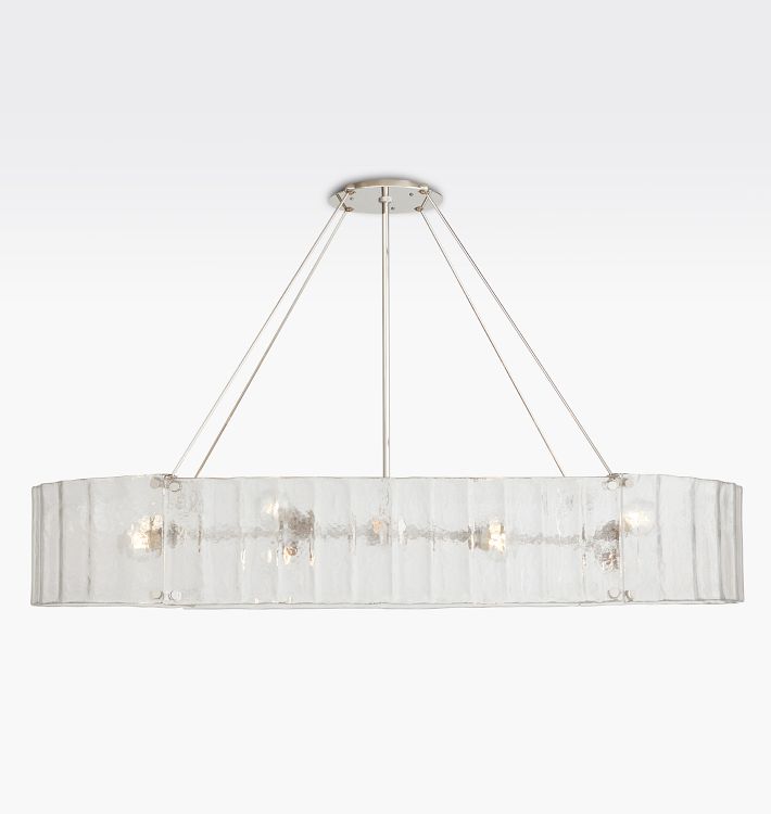 Willamette Glass Linear Chandelier 60''-Momo Lighting