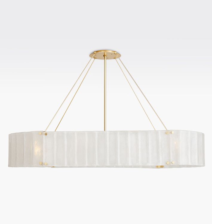 Willamette Glass Linear Chandelier 60''-Momo Lighting