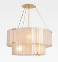 Willamette Glass Round Chandelier 2-Tier 32''-Momo Lighting