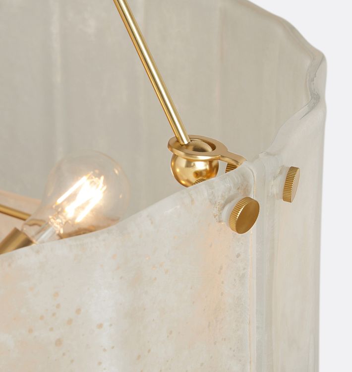 Willamette Glass Round Chandelier 2-Tier 32''-Momo Lighting