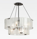 Willamette Glass Round Chandelier 2-Tier 32''-Momo Lighting