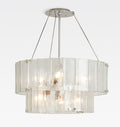Willamette Glass Round Chandelier 2-Tier 32''-Momo Lighting