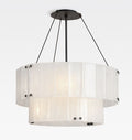 Willamette Glass Round Chandelier 2-Tier 32''-Momo Lighting