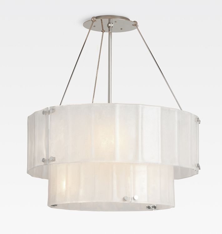 Willamette Glass Round Chandelier 2-Tier 32''-Momo Lighting