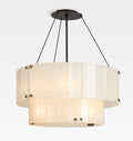 Willamette Glass Round Chandelier 2-Tier 32''-Momo Lighting