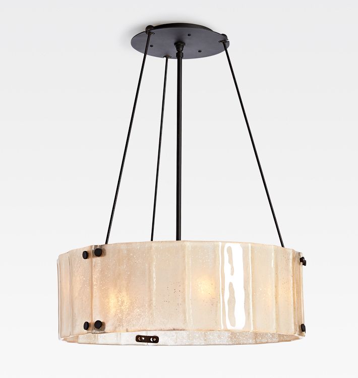 Willamette Glass Round Chandelier 24‘’-Momo Lighting