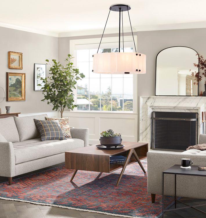 Willamette Glass Round Chandelier 24‘’-Momo Lighting