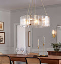 Willamette Glass Round Chandelier 24‘’-Momo Lighting