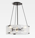 Willamette Glass Round Chandelier 24‘’-Momo Lighting
