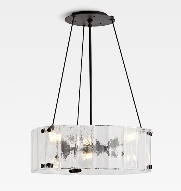 Willamette Glass Round Chandelier 24‘’-Momo Lighting
