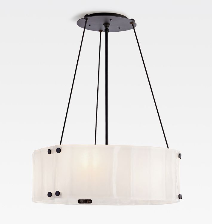 Willamette Glass Round Chandelier 24‘’-Momo Lighting