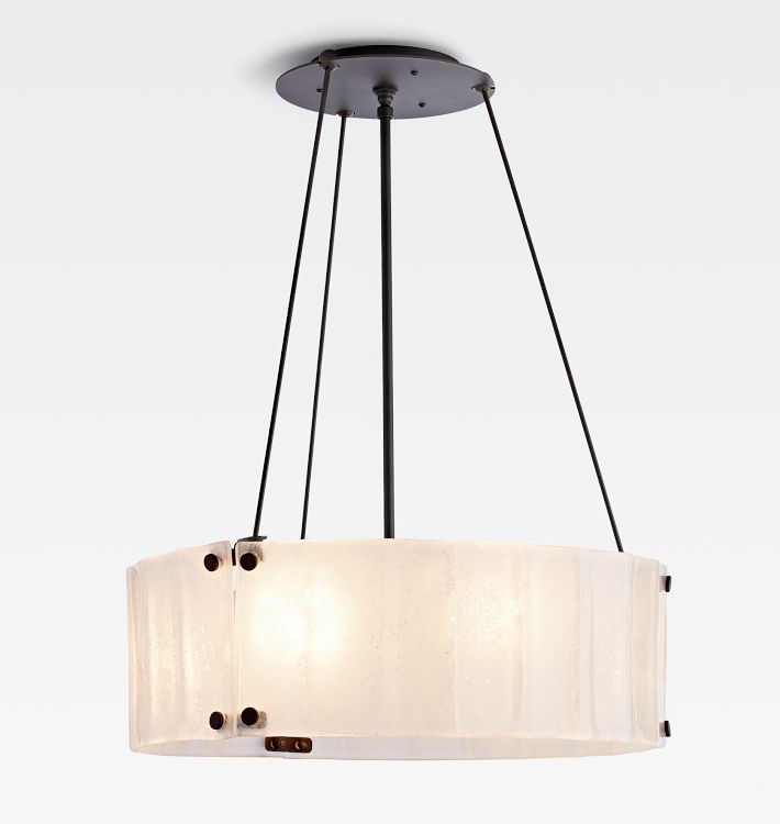 Willamette Glass Round Chandelier 24‘’-Momo Lighting