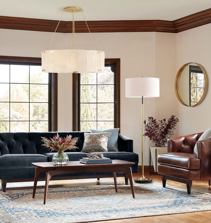 Willamette Glass Round Chandelier 32‘’-Momo Lighting