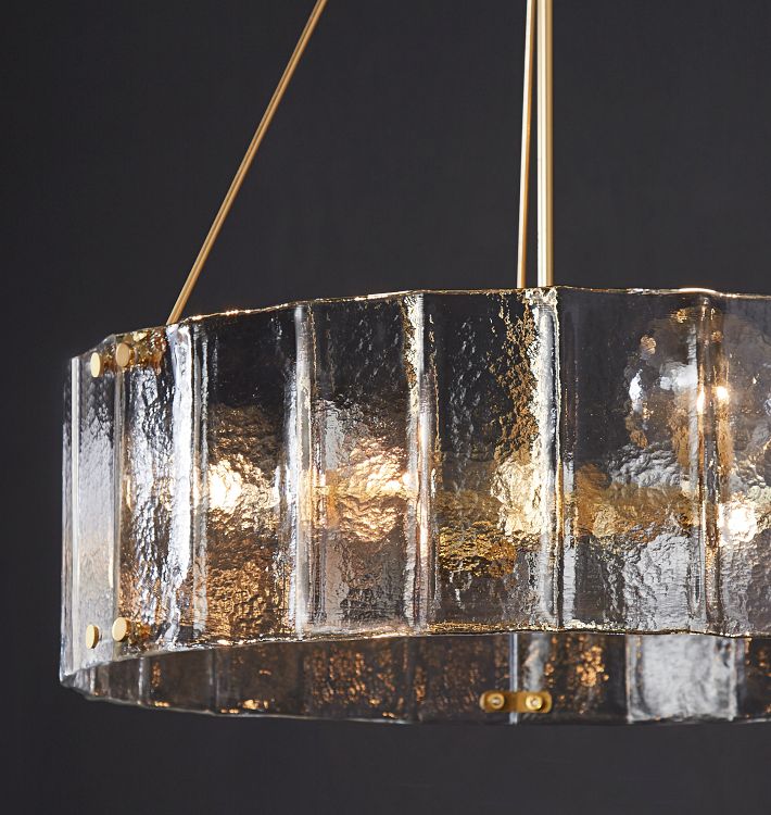 Willamette Glass Round Chandelier 32‘’-Momo Lighting