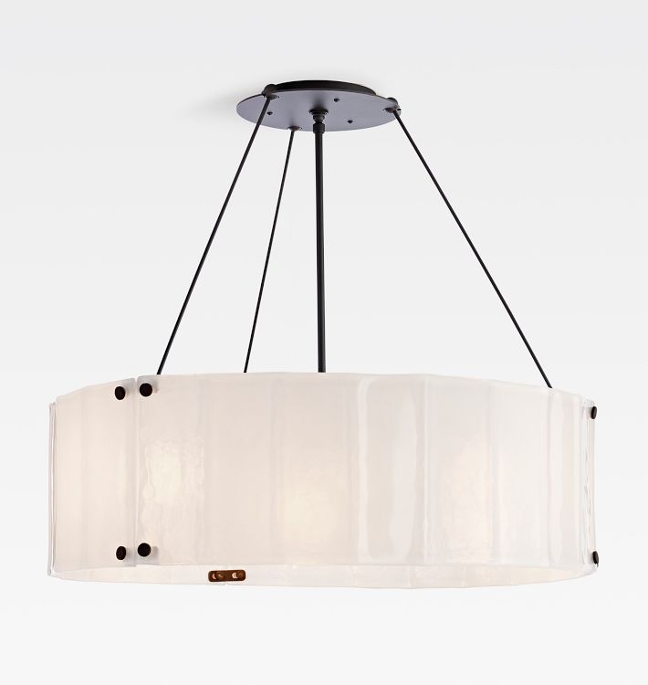 Willamette Glass Round Chandelier 32‘’-Momo Lighting