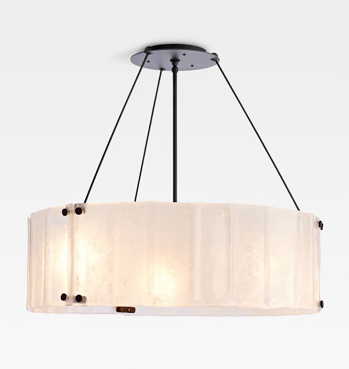 Willamette Glass Round Chandelier 32‘’-Momo Lighting