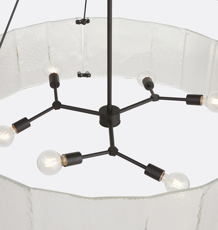 Willamette Glass Round Chandelier 48''-Momo Lighting