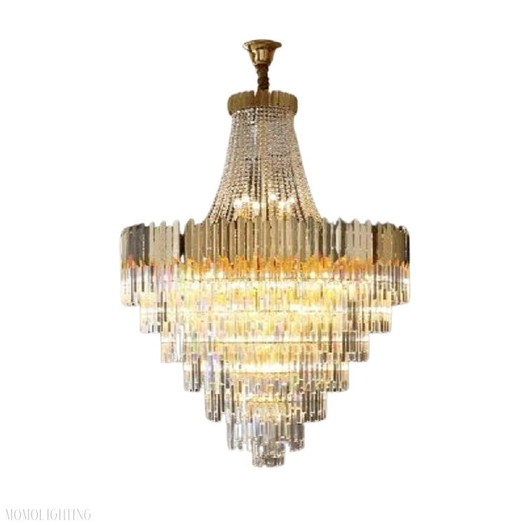 William Multi Tier Crystal Chandelier-Momo Lighting