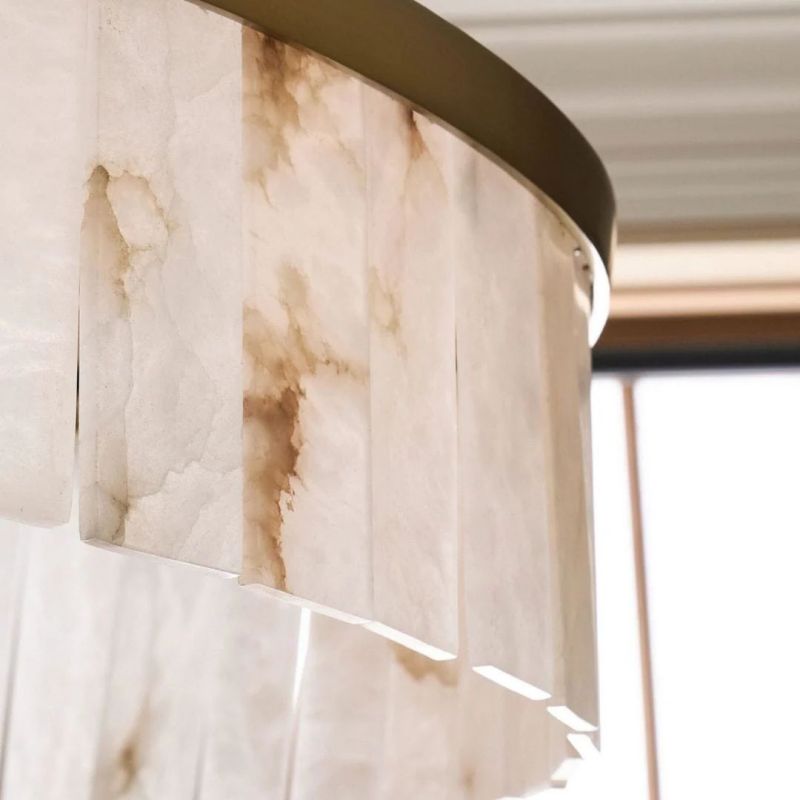Windha Alabaster chandelier-Momo Lighting