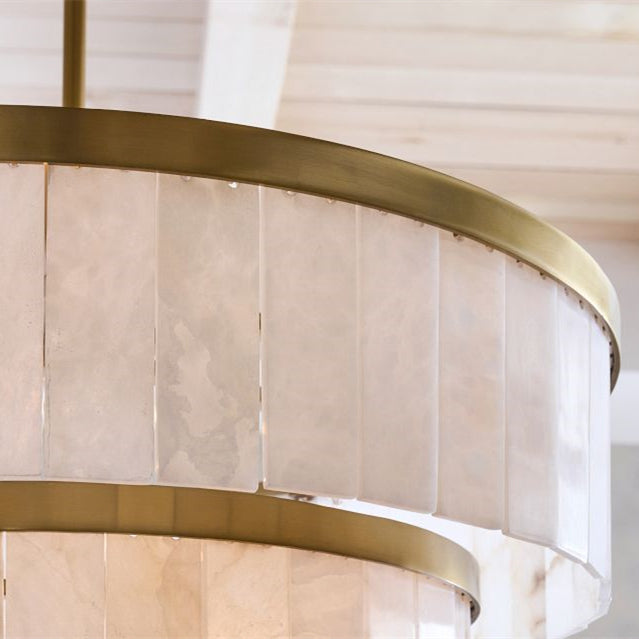 Windham Alabaster 3 Tier Chandelier-Momo Lighting