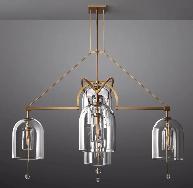 Fulcral Round Chandelier 61" 5-Lights