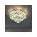 Extra Large Three Layers Round Luxury Flush Mounted Crystal Chandelier for Living Room - Blushlighting