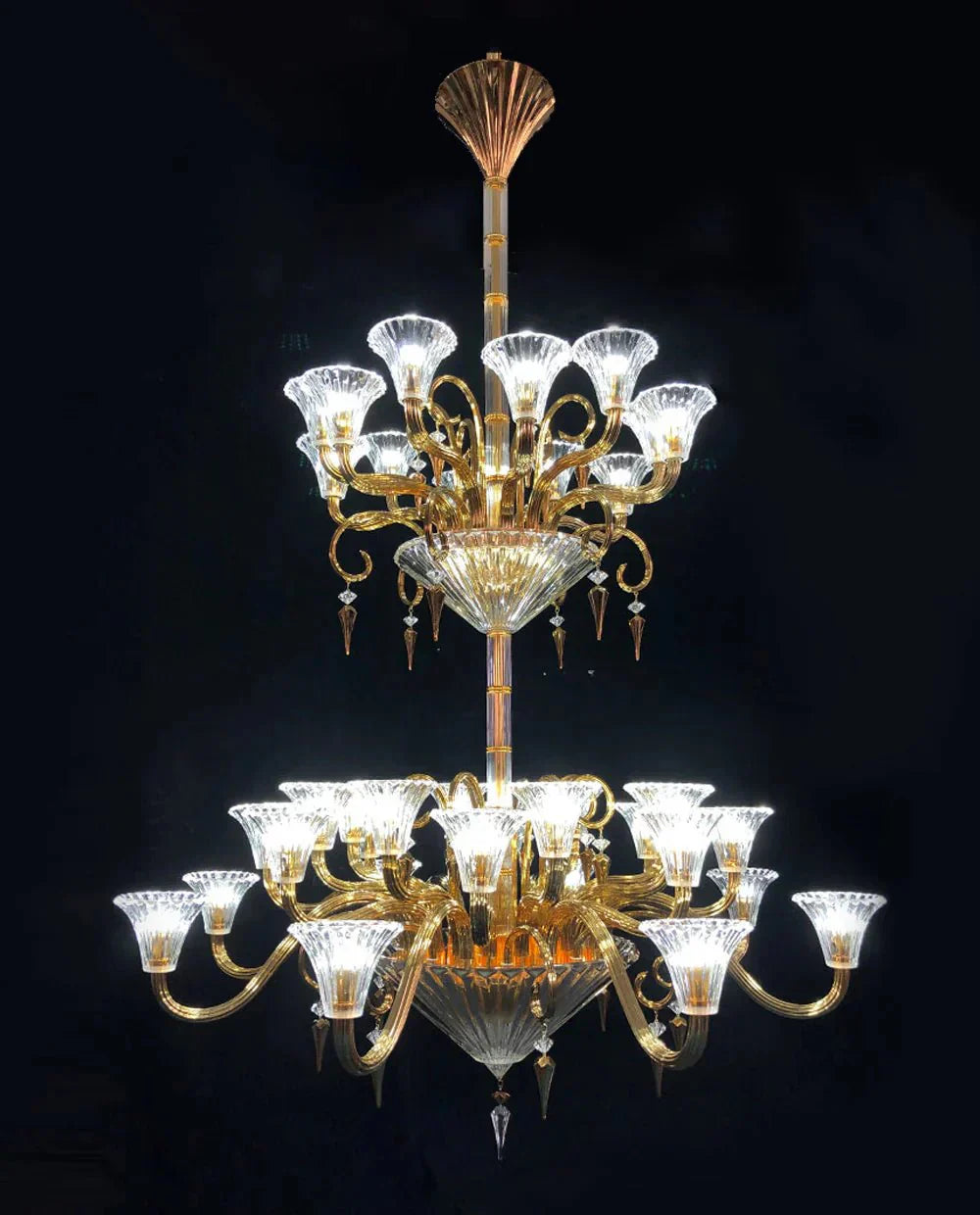 High Quality Mille Nuits Gold Chandelier Lustre Crystal Lighting - Blushlighting