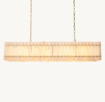 San Marco Alabaster Linear Chandelier 54"