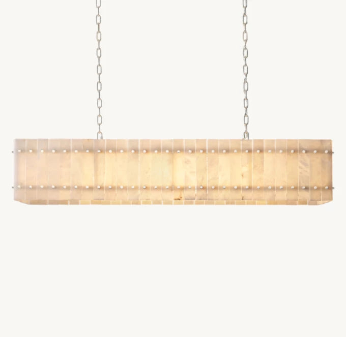 San Marco Alabaster Linear Chandelier 54"