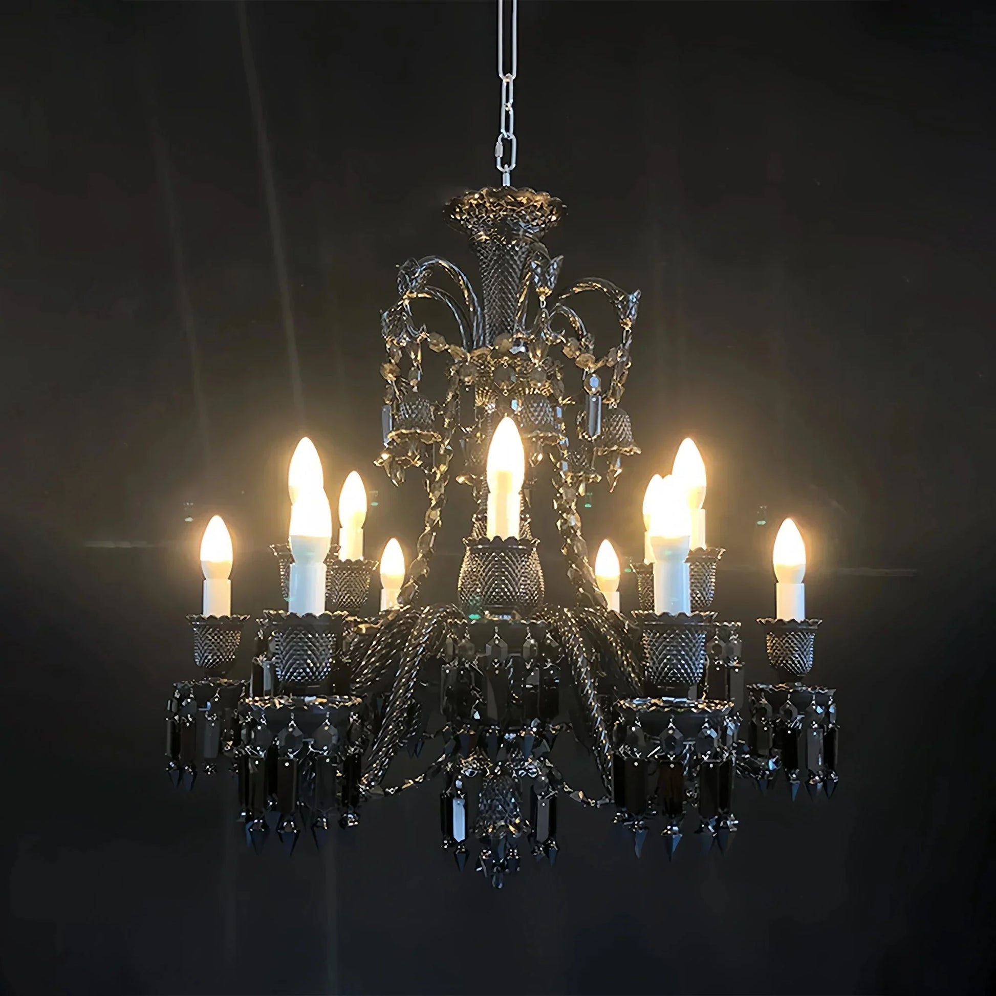 Inspired Lustre Black Crystal Lighting 12 Lights Chandelier - Blushlighting