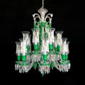 Inspired Lustre Clear & Green Crystal Lighting Chandelier - Blushlighting