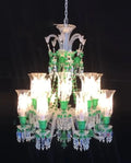 Inspired Lustre Clear & Green Crystal Lighting Chandelier - Blushlighting