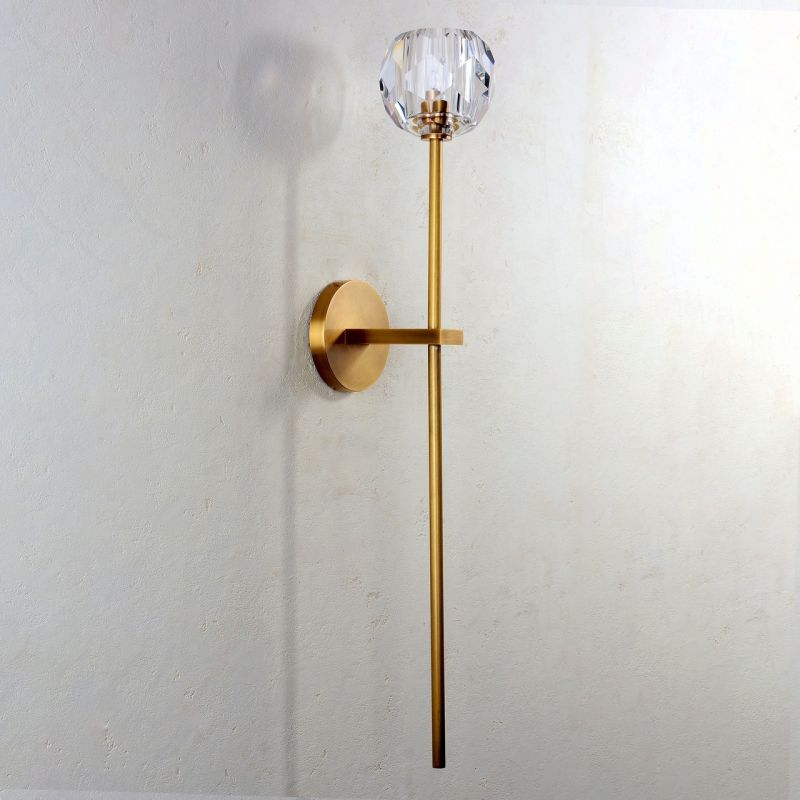 Boule Clear Crystal Ball Wall Sconce 28"H