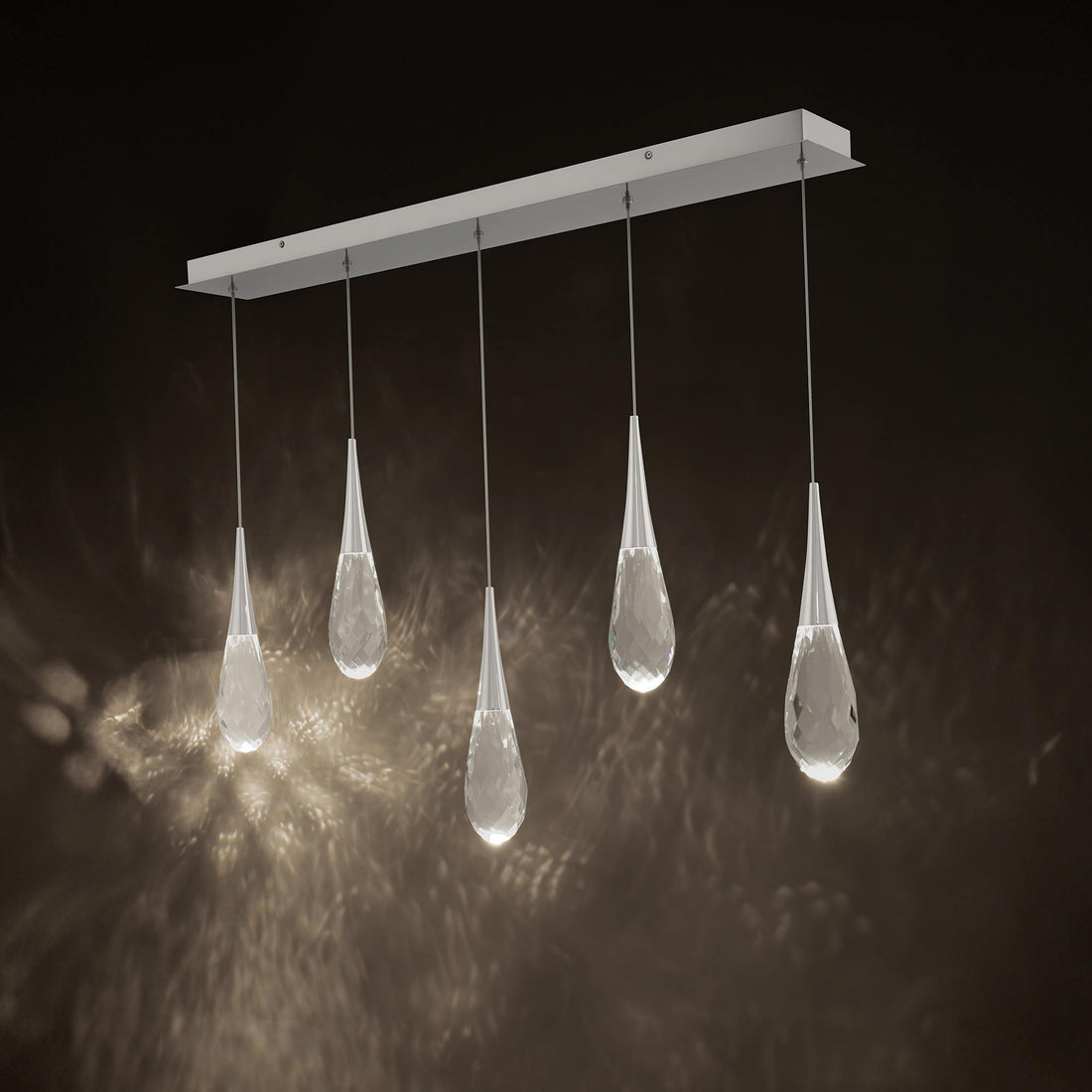 Hibiscus Linear LED Multi Pendant Light.